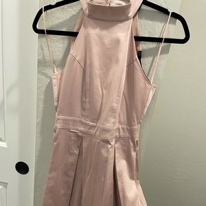 Zara pink high neck skater style dress